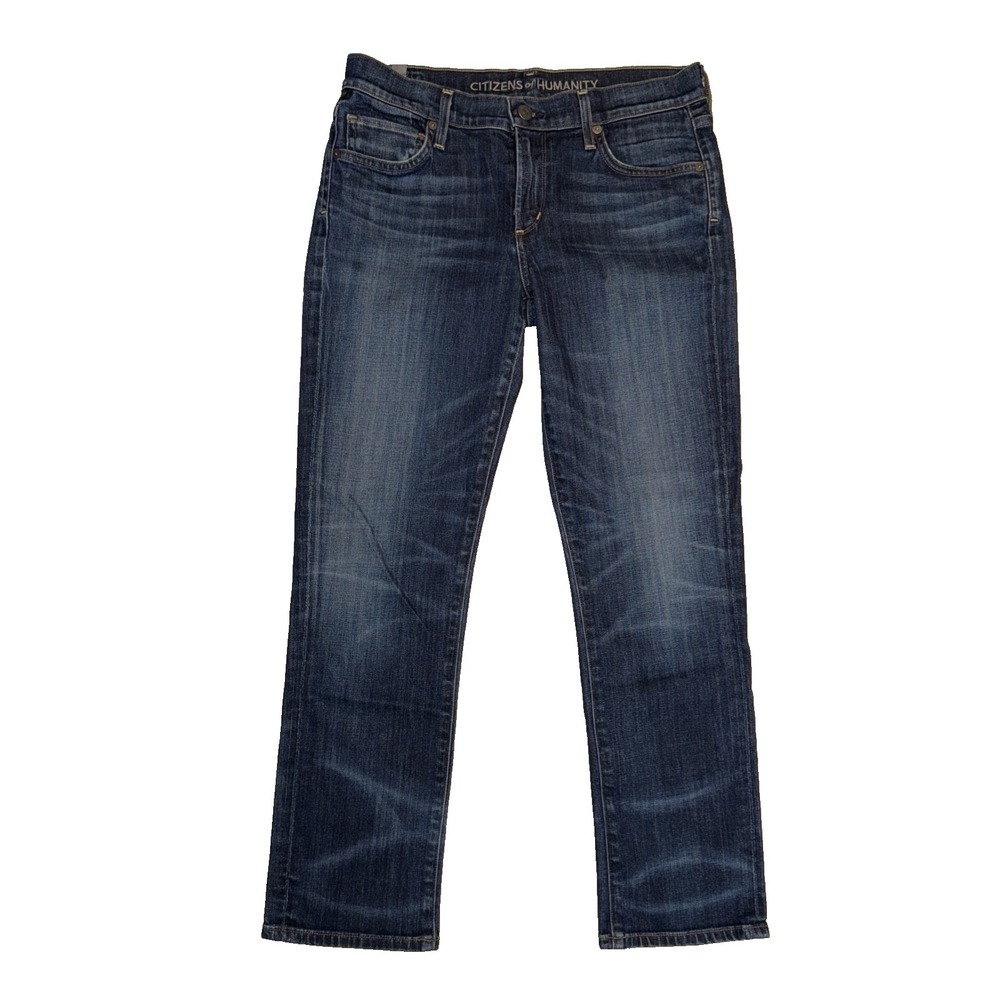 Citizens of Humanity Mid‎ Rise Straight Leg Jeans Dark  Wash Size 28
